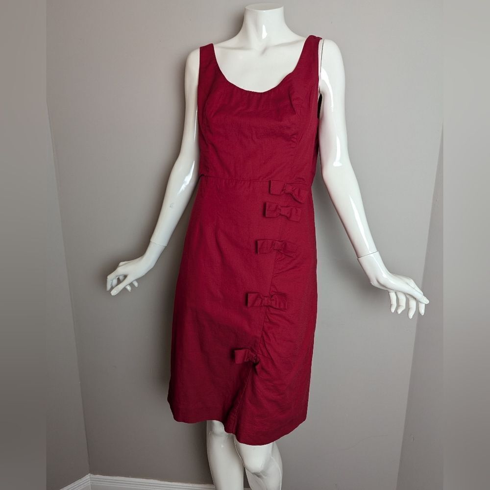 Moulinette Soeurs Red Cascading Bow Dress – Size 8 – Anthropologie
